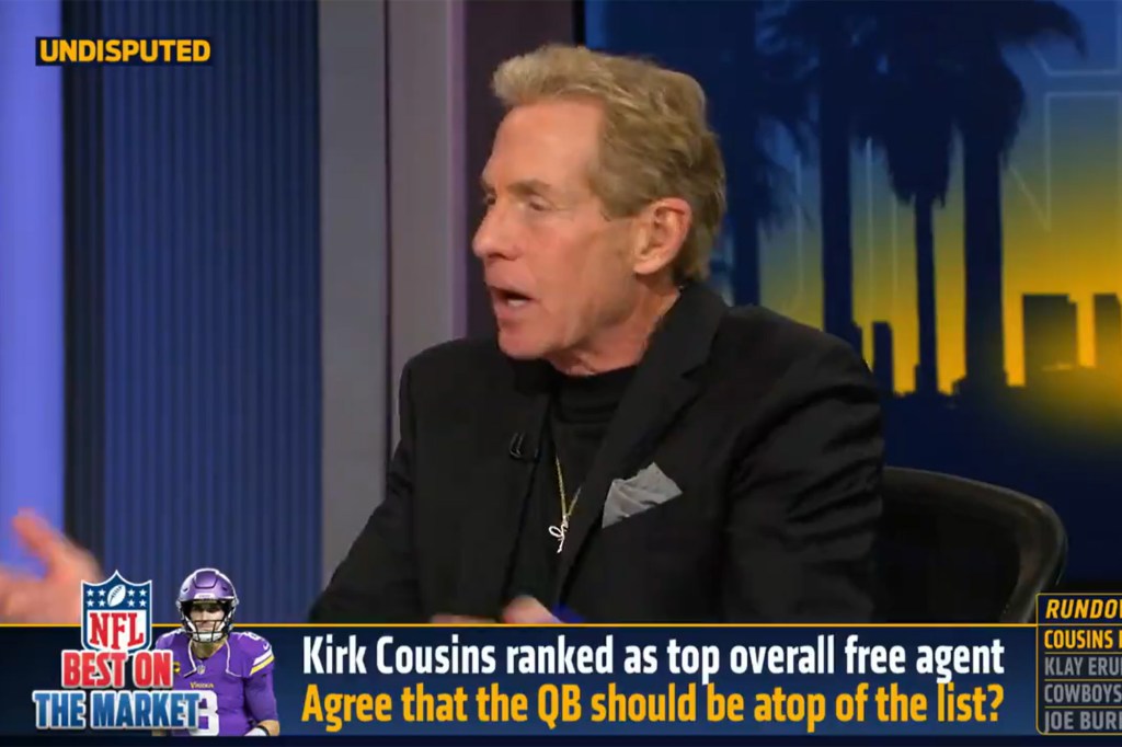 Skip Bayless is pictured during Friday's edition of "Undisputed."