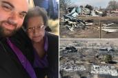 83-year old grandmother Joyce Blankenship in front of a building.