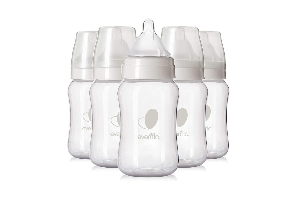 set of baby bottles