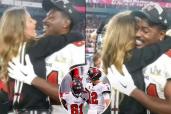 Antonio Brown posted photos of him hugging Gisele Bundchen.