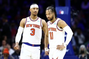 Jalen Brunson and Josh Hart of the Knicks will play the Celtics on Saturday.