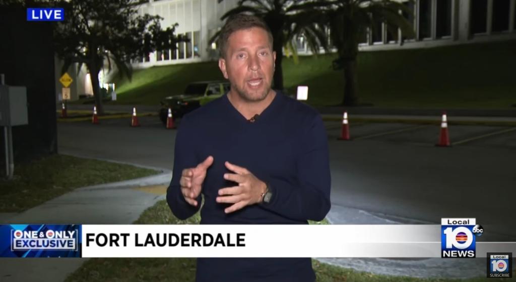 The rapper told WPLG Local 10 reporter Rosh Lowe that he would punch him.