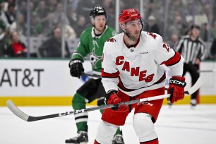 Carolina Hurricanes right wing Stefan Noesen (23)