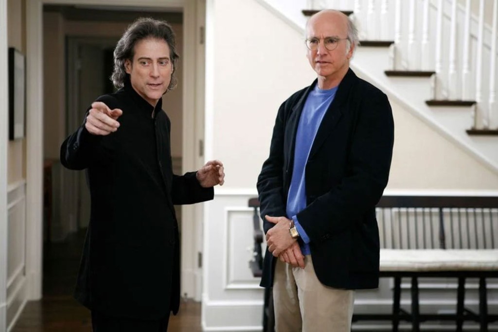 Richard Lewis and his best bud Larry David in an early episode of HBO's "Curb Your Enthusiasm."