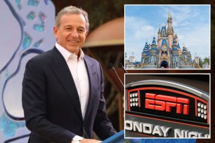 Disney CEO Bob Iger, ESPN logo, Disney World