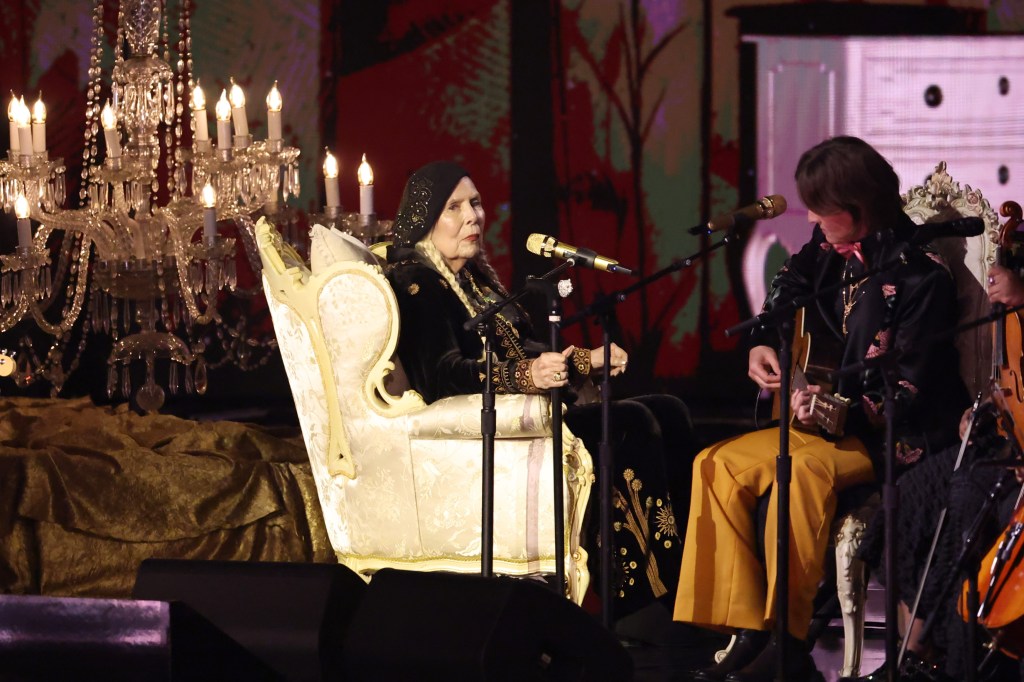 Joni Mitchell at the 66th annual Grammy Awards on Feb. 4, 2024. 