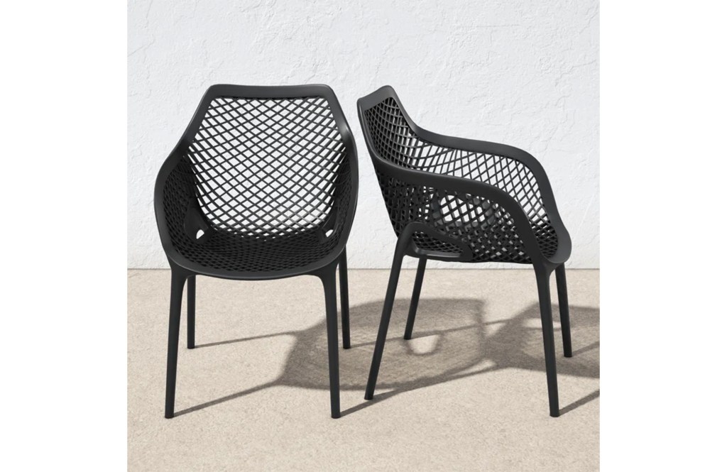 Farrah Stacking Patio Dining Armchair (Set of 2)
