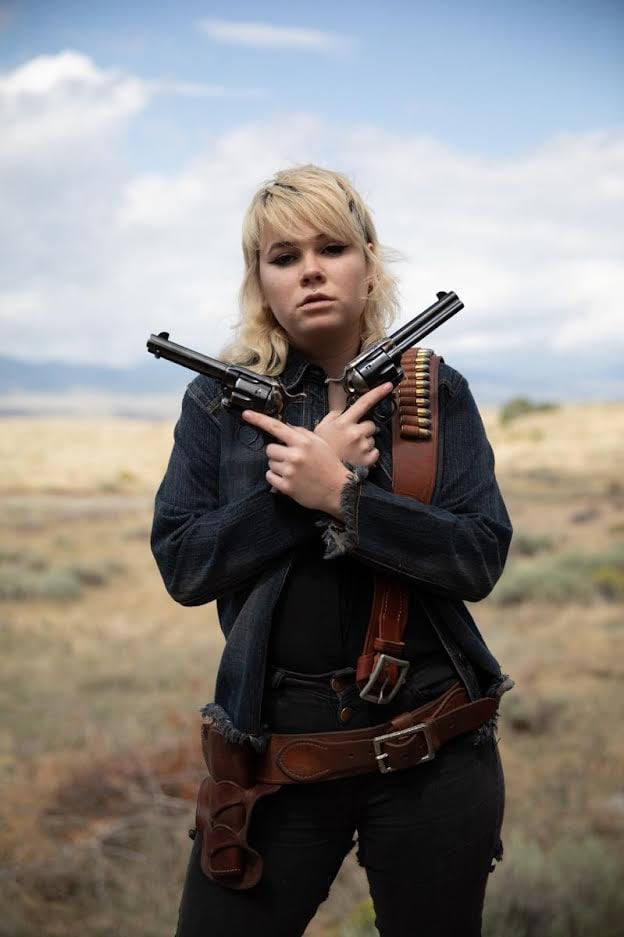 Hannah Gutierrez Reed is pictured on the set of "Rust" in New Mexico.