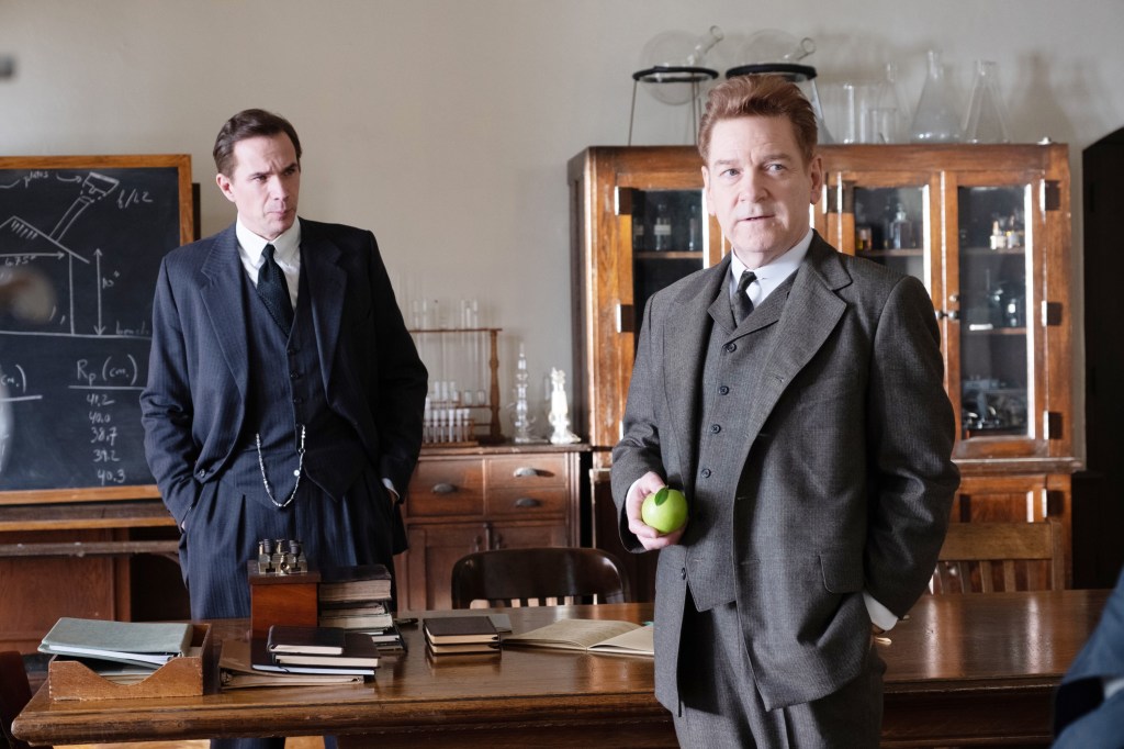 James D'Arcy with Kenneth Branagh in "Oppenheimer." 