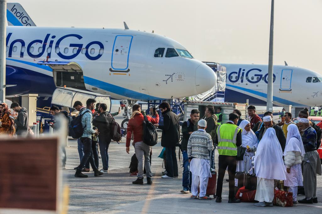 An IndiGo plane.