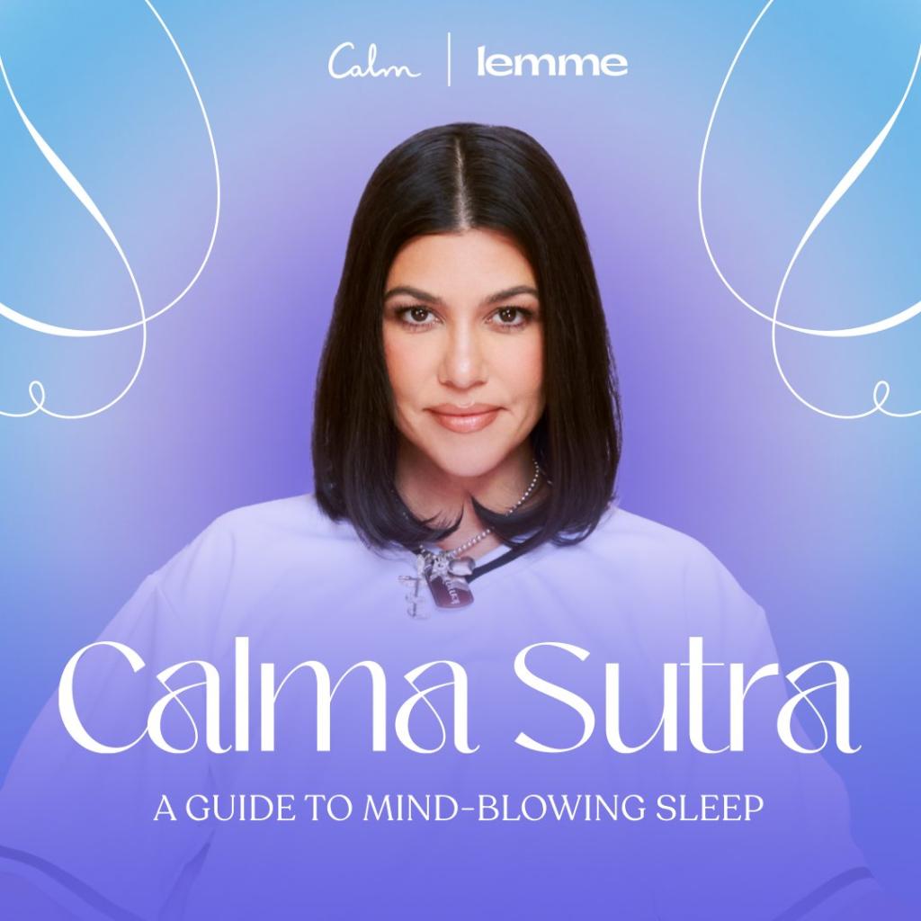 The Calma Sutra is accompanied by a Sleep Story narrated by Kardashian, inspired by her sleep-enhancing gummies, Lemme Sleep.