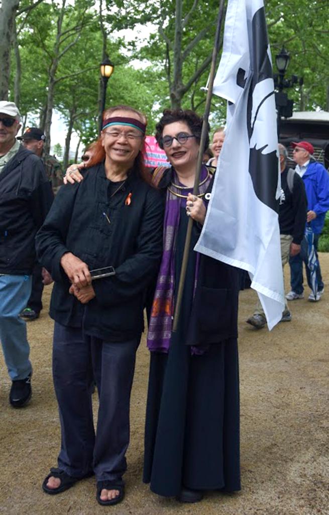 Merle Ratner seen with her husband Nhan Ngo.