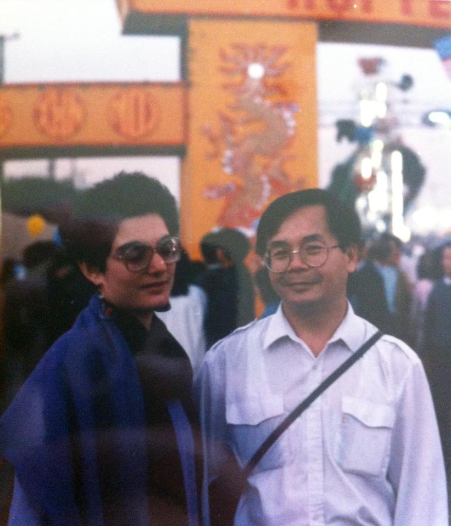 Merle Ratner seen with her husband Nhan Ngo.