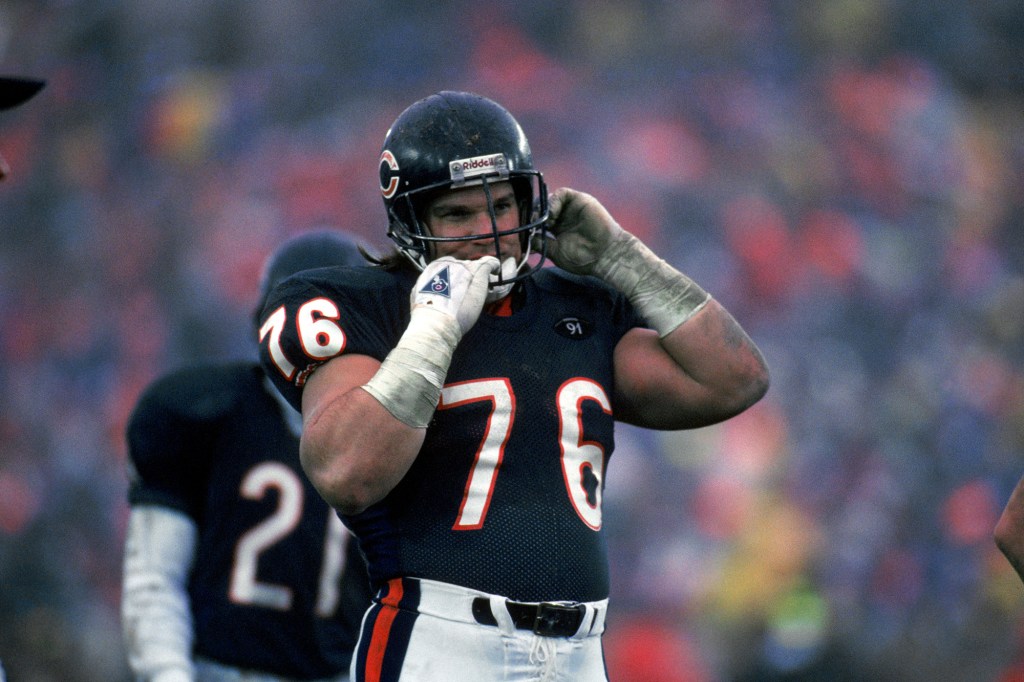 Steve McMichael, pictured when playing for the Bears, was diagnosed with ALS in 2021.