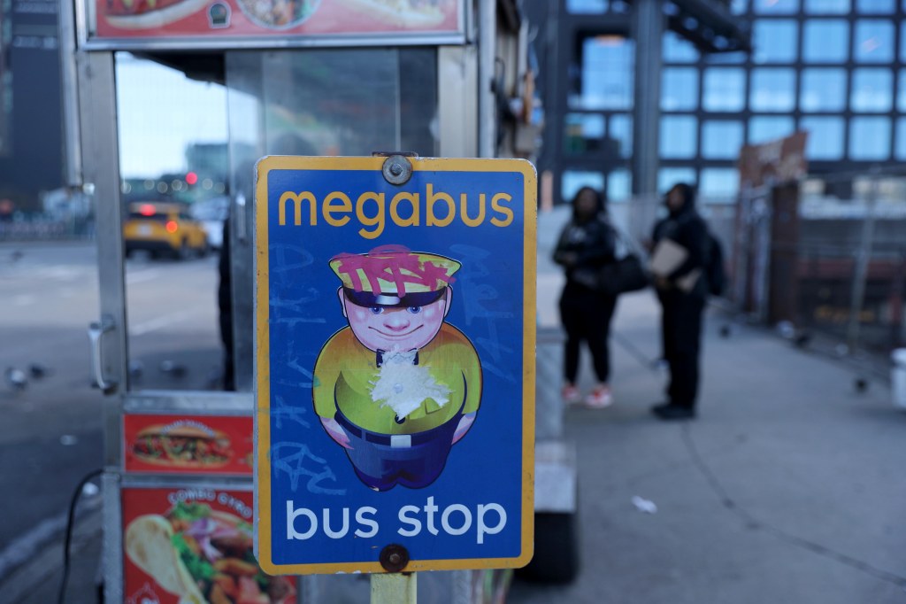 mega bus sign