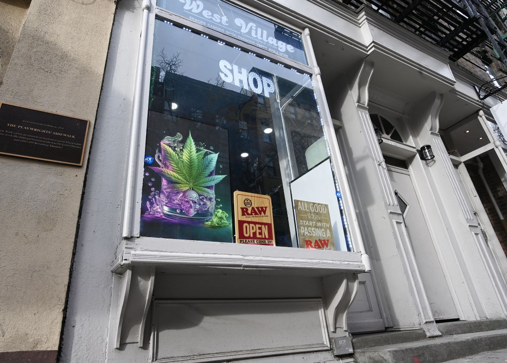 Illegal weed store on Christopher St. in the West Village.