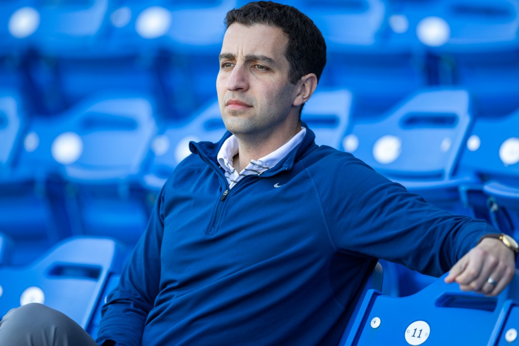 David Stearns during Mets spring training on Feb. 21, 2024.