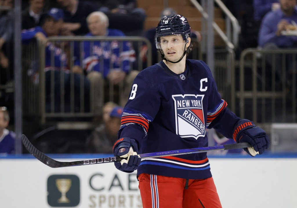 Rangers defenseman Jacob Trouba