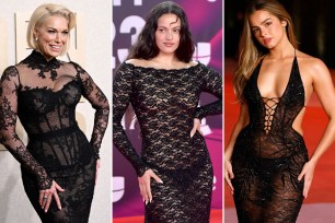 Celebrities wearing naked fashion trend.