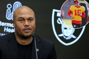 Antonio Pierce revealed that he wants the Raiders to channel the 'Jordan Rules' when it comes to roughing up Chiefs quarterback Patrick Mahomes.