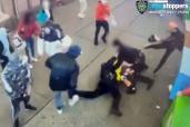 Shocking video captured the moment a migrant mob attacked a pair of cops near Times Square over the weekend -- but the busted cowardly suspects were released back onto the street without bail.