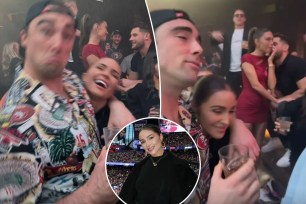 Olivia Culpo was happy to be surrounded by family after her fiancée Christian McCaffrey and the 49ers lost to the Chiefs in overtime at Super Bowl 2024 on Sunday. 