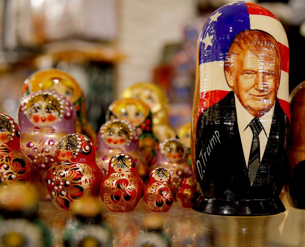 Former President Donald Trump as a Russian nesting doll