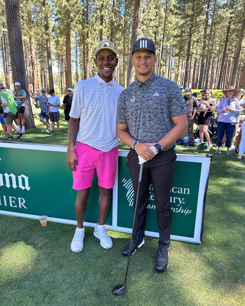 Chiefs quarterback Patrick Mahomes with his dad, Patrick Mahomes Sr.