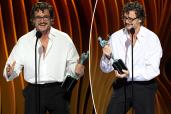 Pedro Pascal winning an SAG award.