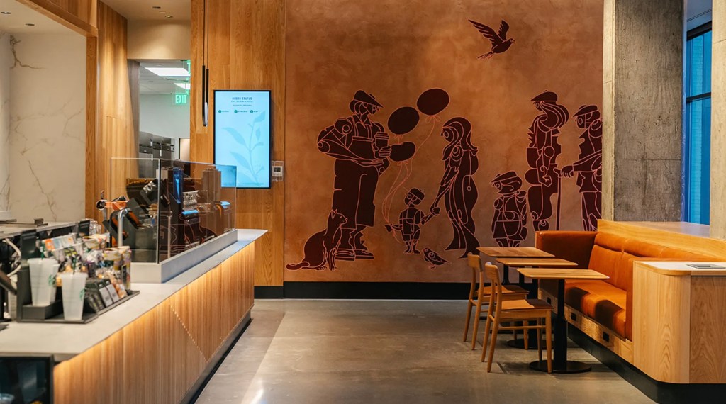 Starbucks announced that its rolling out a more inclusive and accessible design across its US portfolio of 16,300-plus stores. The revamped look debuted at the java giant's Washington DC location, in Union Market, on Friday.