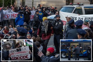 The NYPD confirmed that 61 people were slapped with summonses as anti-Israel protests raged on Fifth Avenue Thursday during President Biden’s three-stop fundraising tour of the Big Apple Wednesday, cops said.