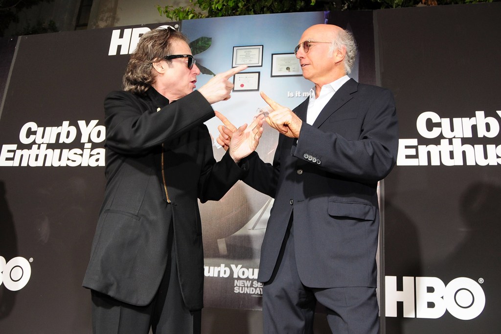 "Curb Your Enthusiasm" co-stars Richard Lewis and Larry David in 2009.