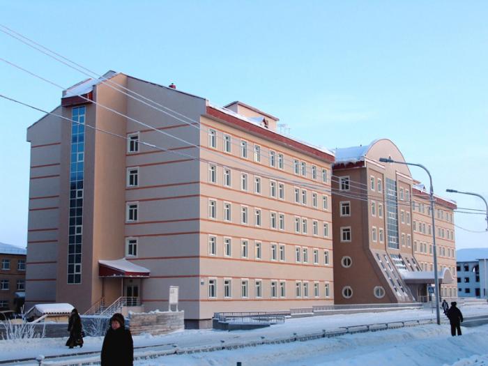 picture of Salekhard District Clinical Hospital where Alexei Navalny's body was being kept. 