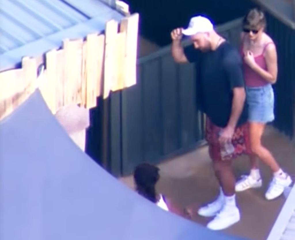 Travis Kelce and Taylor Swift at Sydney Zoo in Australia on Thursday, Feb. 22, 2024.