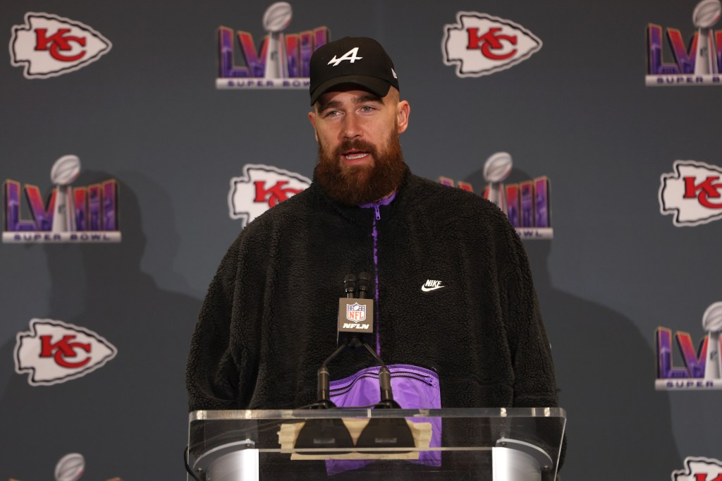 Travis Kelce scored in the AFC Championship game.