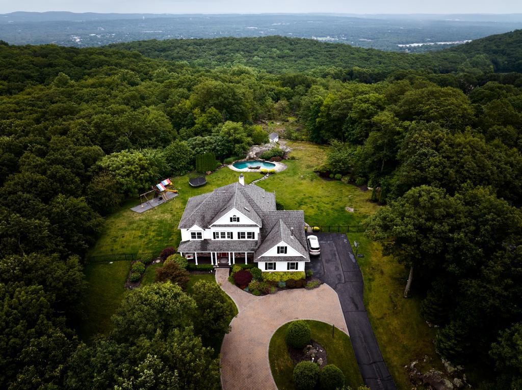 Haber's property showing the opening after a contractor chopped the trees down.