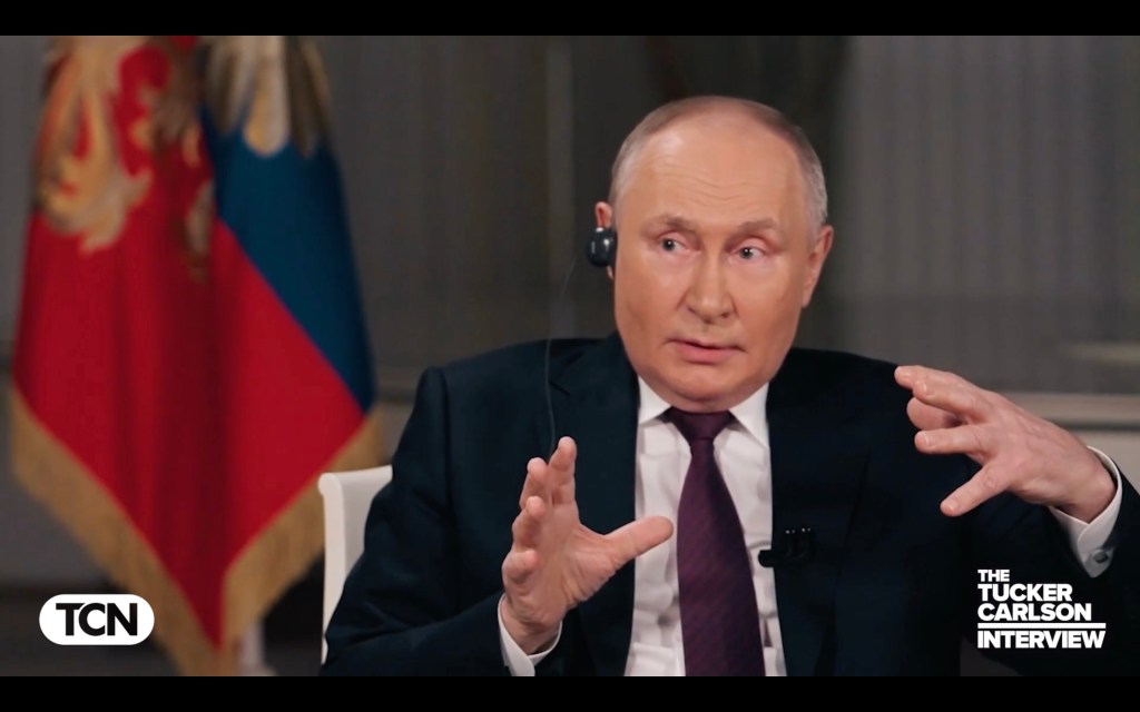 Putin discussed Russia's war with Ukraine during the interview.