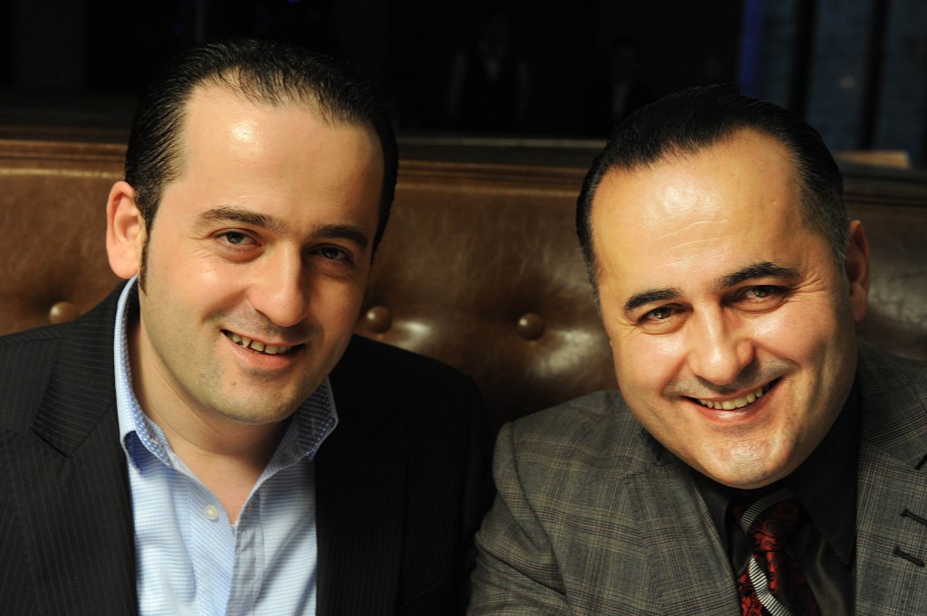 Restaurant co-owners Jack (R) and Jeff Sinanaj of Empire Steak House