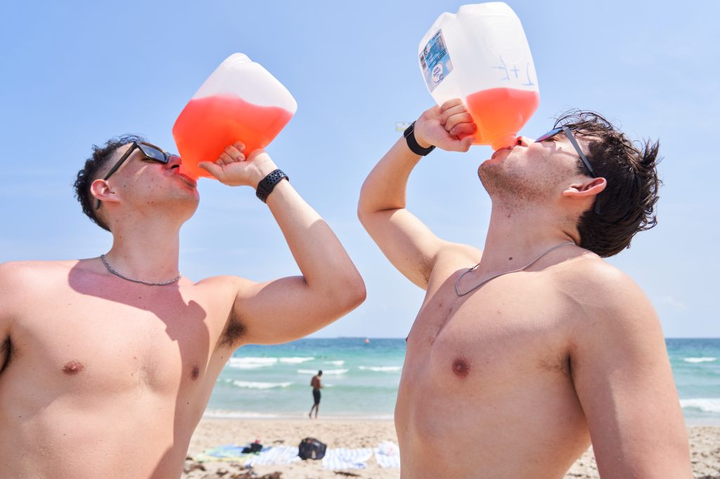 Partygoers in Fort Lauderdale