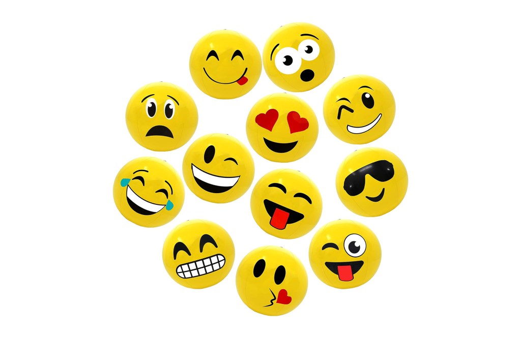 12" Emoticon Party Pack Inflatable Beach Balls