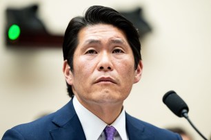 Special Counsel Robert Hur speaking at a House Judiciary Committee hearing at the U.S. Capitol.