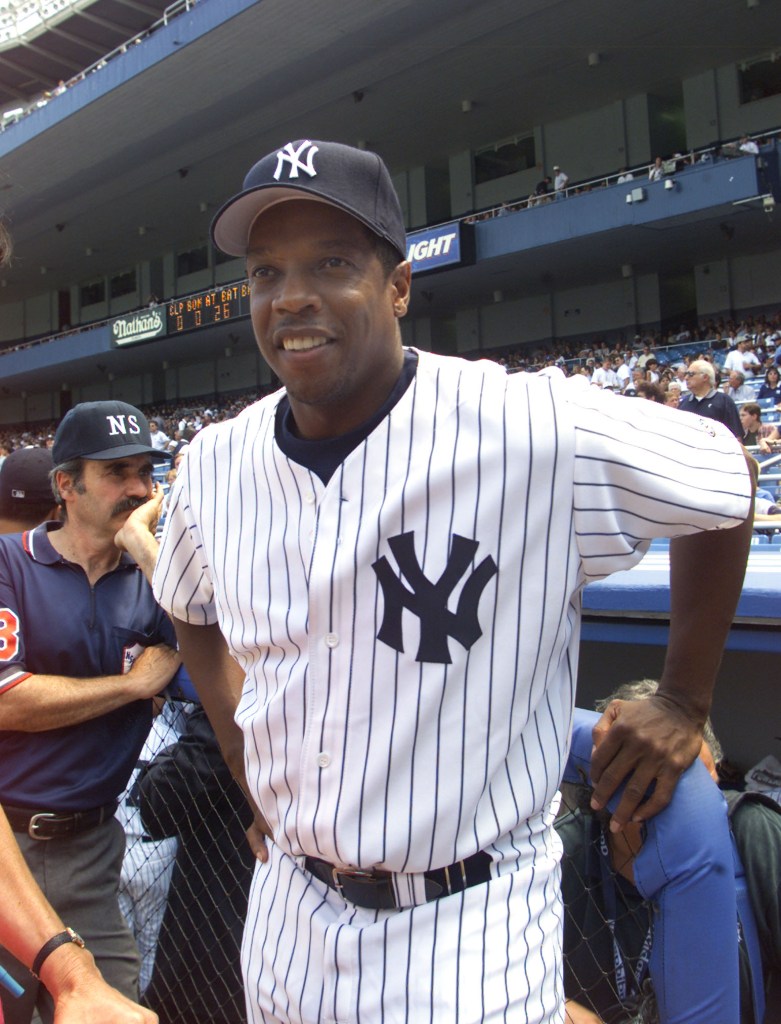 A photo of Gooden in a home Yankees uniform