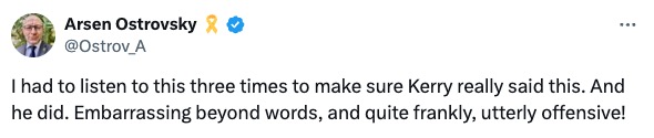 International Legal Forum CEO Arsen Ostrovsky's tweet.