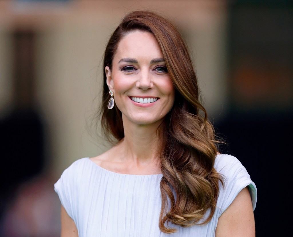 Kate Middleton smiling. 