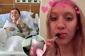 A self-proclaimed "vaping addict" is calling for the devices to be banned after her right lung collapsed twice and she suffered permanent scars.