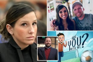 Kouri Richins, author of a children's grief book and accused of her husband's murder, at a court hearing in Park City, Utah.