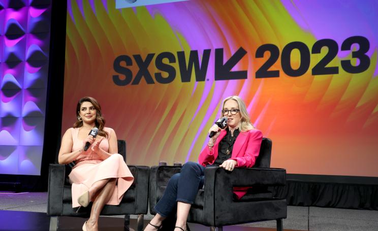 Priyanka Chopra Jonas and Jennifer Salke speaking at South by Southwest