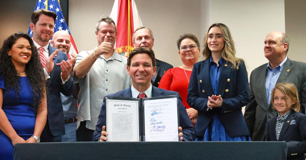 DeSantis said that Florida is "ending the squatter scam once and for all."