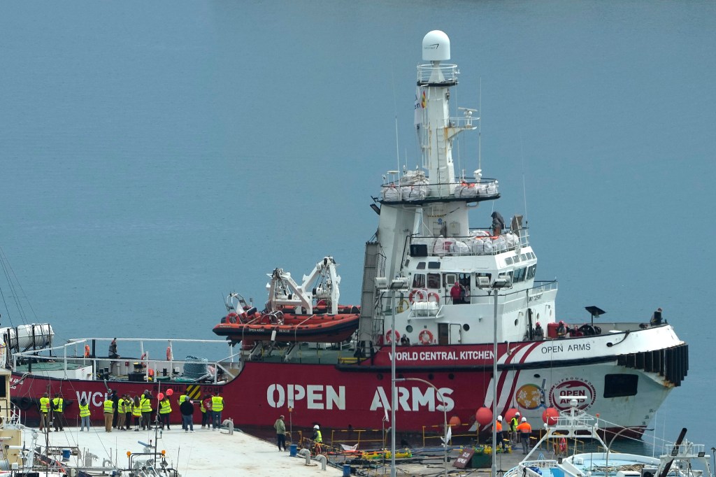 The Open Arms Spanish ship helped deliver 200 tons of aid to Gaza on Sunday.
