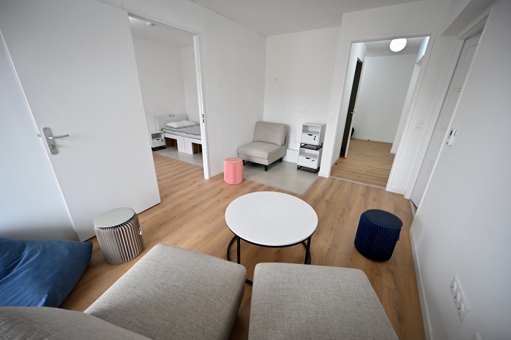 A room prepared for athletes inside the Olympic and Paralympic Village ahead of the Paris 2024 Olympic Games.